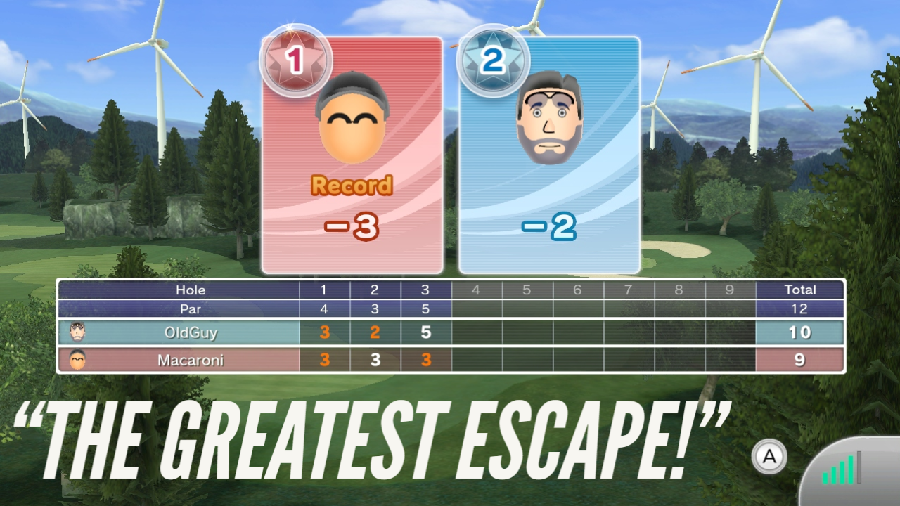 Macaroni Golf Win Moment