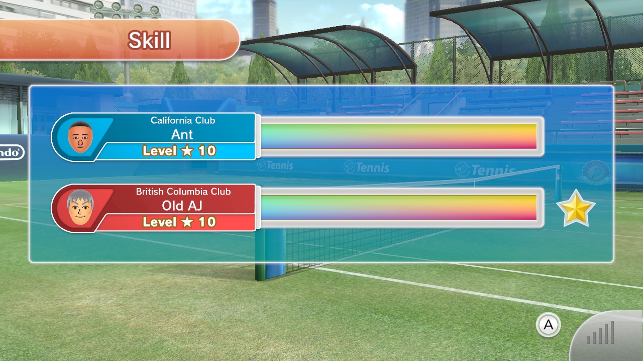 Mr B.F.F wins his game, with a Match Point saved in the process. Gold Star awarded.