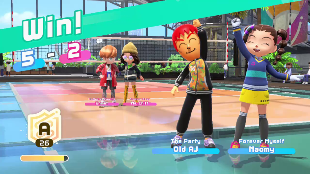 Switch Sports Game A Rank Volleyball